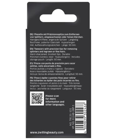 ZWILLING Stainless Steel Eyebrow Tweezers with Precision Tip | Silver Beauty Tool for Perfect Shaping - Buy Online on GoSupps.com