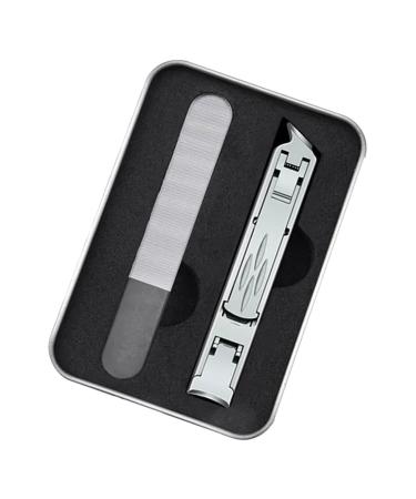Thick Nail Clippers Thick Toenail Clippers Foldable Wide Nail Clippers Double Head Toenail Clippers Portable Fingernail Cutter Finger Thick Nail Clippers for Men and Women Silver