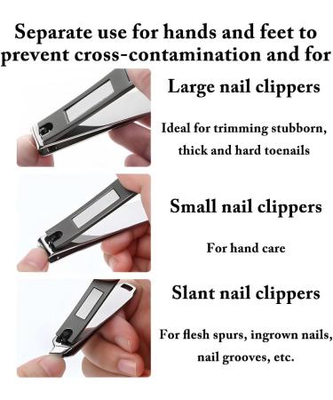 Portable Splash-Proof Nail Clippers Wide Mouth Three Models Durable Personal Finger and Toenail Care/Grooming Tools Multifunctional - Buy Online on GoSupps.com
