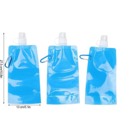 Soft Water Bottle Ecofriendly PE Portable Foldable Water Bottle for Travel Blue - Buy Online on GoSupps.com