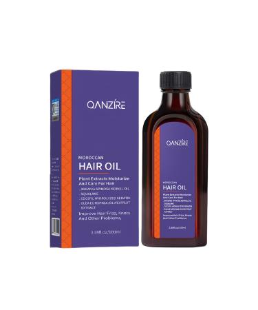 Moroccan Violet Hair Oil for Tangled, Dry, Brittle, Damaged and Dull Hair – Plant-Based, Moisturizing, Nourishing, Restorative Formula (100ml)