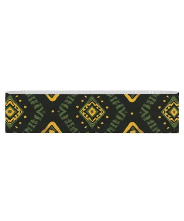 Resistance Bands Exercise Bands with Tribal Rhombus Printed Elastic Band Leg Bands Resistance Fitness Bands Fabric Resistance Bands