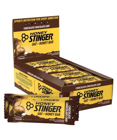 Honey Stinger Oat + Honey Bar Chocolate Chocolate Chip Energy Packed Food to Prepare for Exercise Endurance and Performance Sports Nutrition Snack Bar Pre-Workout Protein Gluten Free Box of 12