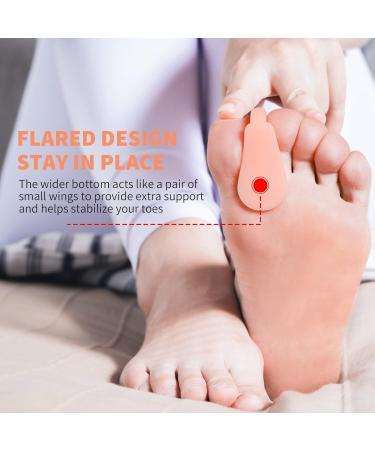 Sumifun Gel Toe Separator - 10 Pack Big Toe Spacers - Bunion Corrector & Straightener for Overlapping Toes - Beige (Large) - Buy Online on GoSupps.com