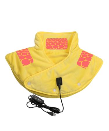 Jacekee shoulder heating pillows warmer scarf heated scarf shoulder warmer - heated scarf with 3 heating levels safe skin -friendly heating pillows relief of cramps and back for women yellow