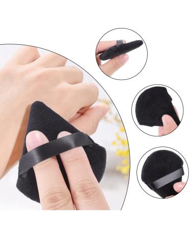LuLiyLdJ 12 Pack Triangle Makeup Puff Black Cotton Puffs for Loose Powder & Face Makeup - Buy Online on GoSupps.com