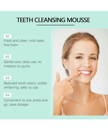 Oral Care Foam Gentle Teeth Cleaning Mousse - Press Type for Fresh Breath Deep Oral Hygiene Daily Morning & Night Use(2PCS) - Buy Online on GoSupps.com