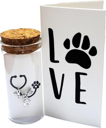 QUINNLYN & CO. Love Paw Stethoscope Charm | Adorable RN Nurse Accessory for Animal Lovers | International Shipping Available - Buy Online on GoSupps.com