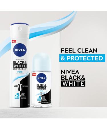 NIVEA NIVEA Roll-On Black & White Invisible Fresh 50 ML 6 units - Buy Online on GoSupps.com