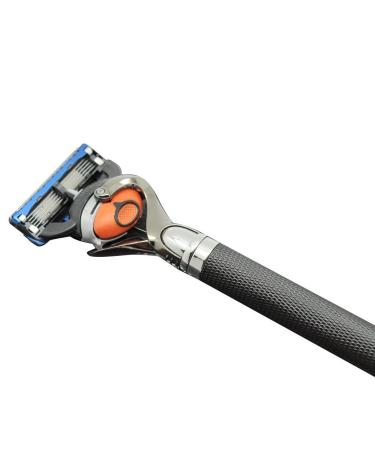 G.B.S Men s Stylish Precision Shaving Razor with Flex Ball Pivot Ball Technology Long Handle Shaving Razor for Home Travel Razor for a Smooth Close Shave for Men's Stylish Look (Charcoal Black)