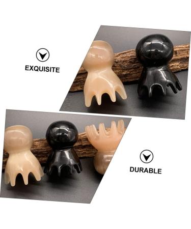 Buy Healvian Portable Massager - 2 Pcs Octopus Scalp Massager Comb Tool | Handmade Horn Cleaning Tool - International Shipping Available - Buy Online on GoSupps.com