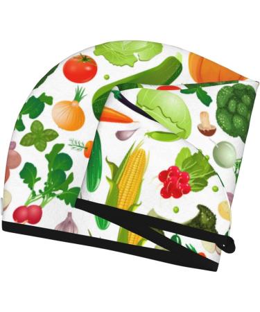 Shop Vegetables2 Microfiber Hair Towel - Soft Super Absorbent Coral Velvet Wrap for Long Curly & Thick Hair - Quick Dry Towel for Women - Buy Online on GoSupps.com