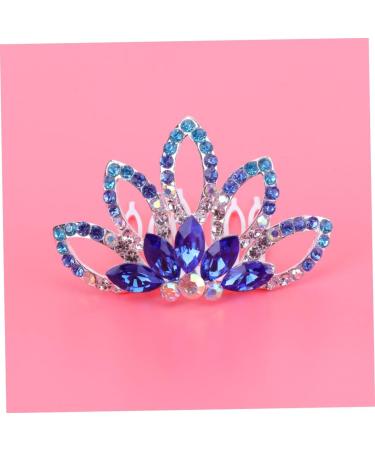 Ipetboom 1pc Wedding Hair Comb Wedding Headpiece Colorful Hair Comb Blue Hair Comb Tiara Hair Accessories for Kids Princess Hair Comb Bridal Hair Comb Wedding Insert Comb Rhinestones Miss - Buy Online on GoSupps.com