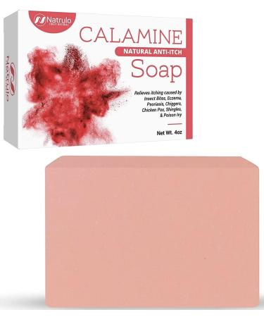 Natural Instant Itch Relief Soap Bar – Calming Calamine Soap for Itchy Skin, Bug Insect Mosquito or Ant Bite, Eczema, Poison Ivy Rash, Chicken Pox – Pure Raw Anti-Itch Defense Cleansing Skincare Made in USA