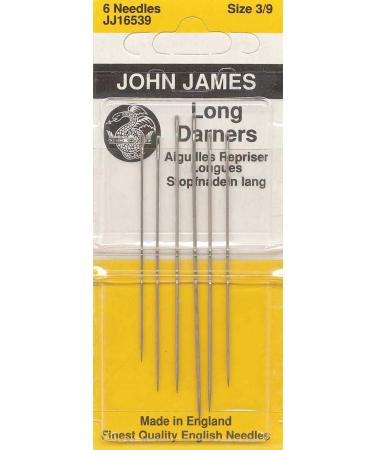 Colonial Needle 6 Count John James Long Darners Assorted Needles Size 3/9 - Buy Online on GoSupps.com