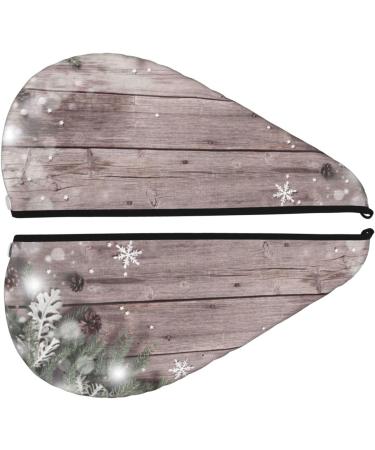 Super Absorbent Christmas Fir Tree & Snowflake Microfiber Hair Towel | Quick Dry Coral Velvet Wrap for Long Curly Thick Hair - Perfect Gift for Women - Buy Online on GoSupps.com