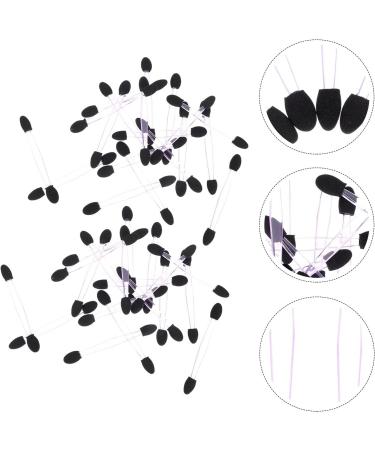 FOMIYES 100pcs Eye Shadow Stick Sponges Makeup Blending Eyeshadow Brush Eyeshadow Makeup Tools Eyebrow Brush 7.5x0.5cm Black - Buy Online on GoSupps.com