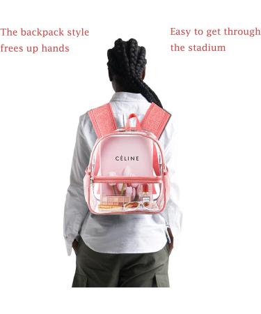 Cute Pink Clear Stadium Approved Mini Backpack - 12x12x6 - Buy Online on GoSupps.com