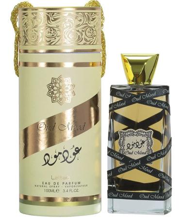 Lattafa Oud Mood for Unisex Eau de Parfum Spray, 3.4 Ounce Oriental-Sweet
