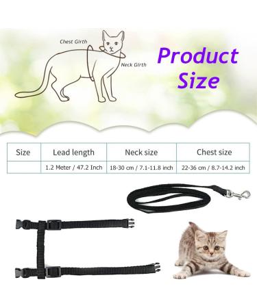 MANJIAMEI 2 Pack Cat Harness and Leash Adjustable Comfortable Nylon Pet Strap Collar with Leash Escape Proof Safety Rope Leads Chest Strap for Kitten Puppy Rabbits Walking Training (Pink & Purple) - Buy Online on GoSupps.com
