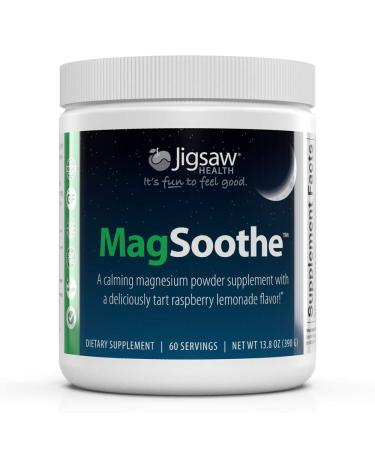 Jigsaw Health MagSoothe Calming Magnesium Powder Supplement Jar  60 Servings 13.8 Ounce (Pack of 1)
