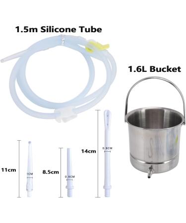 Inlet for Intestinal Cleaning KIT - 1.6L Concrete Mate Enema Flushing Set with Hose Nozzles & Storage Box | Detox & Health Solutions - Buy Online on GoSupps.com