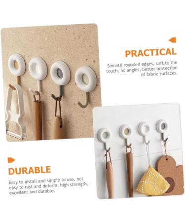 Alipis 8 Pcs No Punching Hook Hanger Hooks for Plastic Hangers Towel Hanger Adhesive Hooks Heavy Duty Key 7X4.4CMx2pcs Assorted Colorx2pcs - Buy Online on GoSupps.com