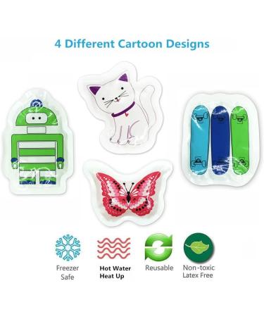 Kids Reusable Ice Packs - 10 Pack for Injuries, Pain Relief, Wisdom Teeth, Fever, Breastfeeding & First Aid - Buy Online on GoSupps.com