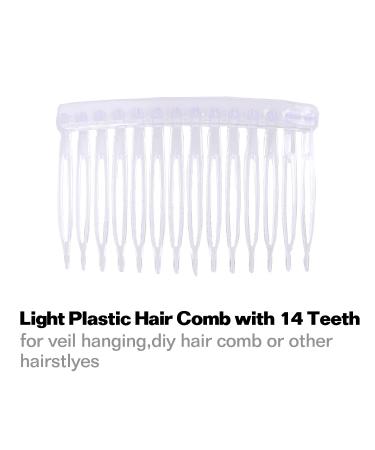 Cinaci 30-Piece Plastic Hair Claws Set - Transparent White Black Brown Hair Clips for Women & Girls - DIY Head Jewelry Accessories for Weddings & Veils - Buy Online on GoSupps.com