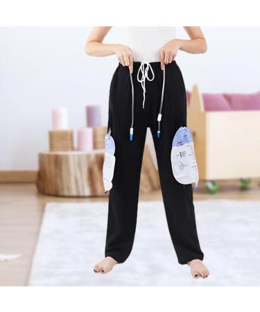 Warm Catheter Pants with Double Zippered Pockets - Hold Two 2000ml Catheter Bags - Comfortable & Thicken Design for All-Day Use - Buy Online on GoSupps.com