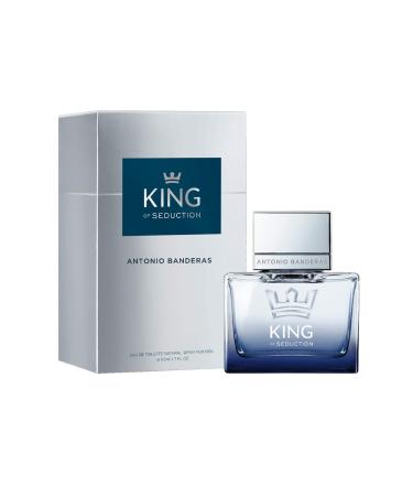 Banderas Antonio Perfumes - King of Seduction - Eau de Toilette for Men - Long Lasting - Masculine Intense and Energetic Fragrance - Bergamot and Apple Notes - Ideal for Day Wear - 1.7 Fl Oz Aquatic 1.7 Fl Oz (Pack of 1)
