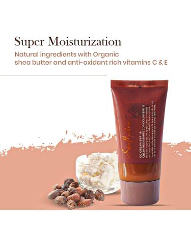 SheaMoisture CC Cream SPF 15 - Prime, Correct, Moisturize, Brighten, and Protect (Light) - Buy Online on GoSupps.com