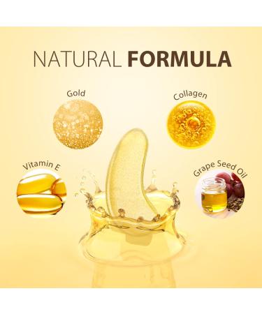 NEWGO 24K Gold Under Eye Mask Patches - 20 Pairs Eye Gel Pads for Wrinkles, Puffy Eyes, Dark Circles and Eye Bags - Moisturizing Natural Collagen Eye Gels - Buy Online on GoSupps.com