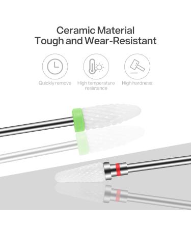 MAQUITA 7Pcs Ceramic Nail Drill Bits Set - Professional Nail Drill Bit Tools for Manicure Pedicure - Great Gift for Women and Girls - Buy Online on GoSupps.com