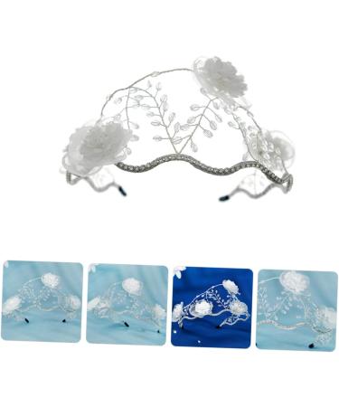 Beavorty bride headband bride pearl rhinestones vintage the flowers wild crystal press hair headgear hair accessories hair bands girls headbands lace bridal headband Hong style - Buy Online on GoSupps.com