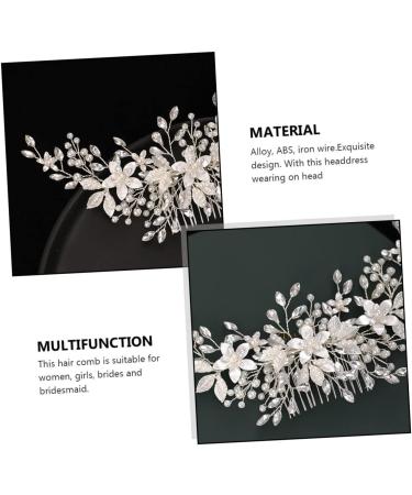 POPETPOP Alloy Pearl Hair Comb Bride Hair Comb Imitation Pearl Headdress Headwear Decor Pearl Headpiece Bridal Headdress Pearl Hair Combs Bridal Headwear Bridal Pearl Headwear - Buy Online on GoSupps.com