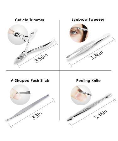 UOWGA 17 Piece Manicure Pedicure Set - Stainless Steel Nail Grooming Tools Kit with Cuticle Remover and Travel Case - Ideal Gift for Men/Women - Buy Online on GoSupps.com