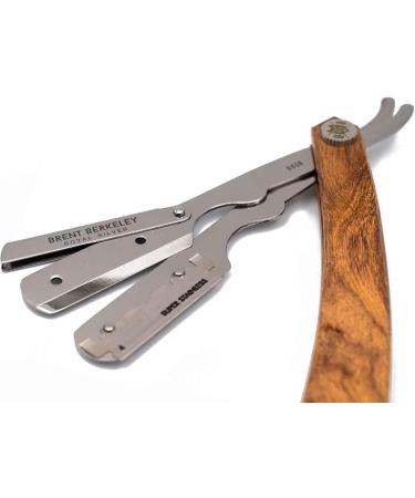 Brent Berkeley Men's Royal Silver Razor - Classic Open Razor for Beard Grooming | Durable Stainless Steel - Reduces Skin Irritation - Buy Online on GoSupps.com
