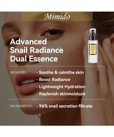 Snail Mucin Serum 96% - Powerful Hydrating Essence for Skin Care | 100ml Snail Secretion Filtrate Face Repair - Buy Online on GoSupps.com
