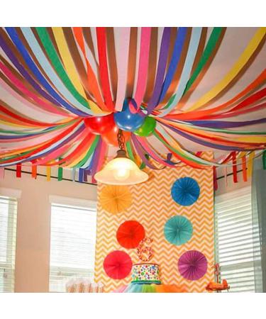 12 Crepe Paper Streamers Rolls Value Pack - 984ft - Rainbow Colors - Wedding, Party, Birthday Decorations - Buy Online on GoSupps.com