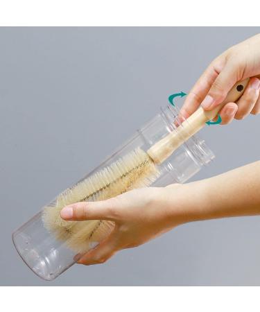 Cup Cleaner Brush Bottle Brush with L Shape Brush Head | 360 Degree Cleaning Bottle Brush Bottle Cleaner for Wine Glass Water Cup Teapot Thermos Kettle Baby Bottle Cleaner Fpvpro Wooden Handle Narrow Tip 11.8 Inches (30 - Buy Online on GoSupps.com