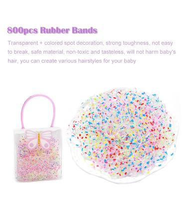 Haoh 28-Piece Colorful Hair Clips Set for Girls - Includes 800 Elastic Ties - Perfect for Long & Fine Hair - Rainbow & Flower Designs in Pink & Yellow - Buy Online on GoSupps.com