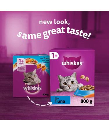 Buy WEUANY Whiskas 1+ Tuna Pack of 5 x 800g - Premium Adult Cat Dry Food | Fast International Shipping - Buy Online on GoSupps.com