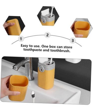 Beavorty Travel Toothpaste Holder & Toothbrush Case Set - Portable Dental Brush Container & Cup for International Shipping - Buy Online on GoSupps.com