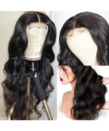 Engiva 4x4 HD Lace Body Wave Wig - 100% Brazilian Virgin Human Hair, Pre Plucked, 20 Inch - Buy Online on GoSupps.com