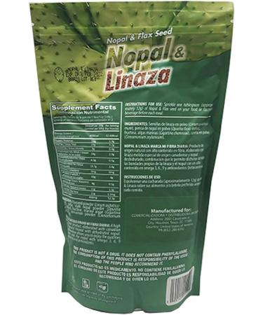 Nopal & Linaza Fiber Supplement 17.6 Oz - Natural Cactus and Flaxseed Blend - Buy Online on GoSupps.com