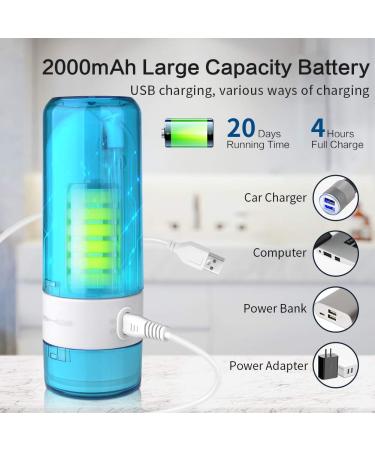 KOOVON Water Flosser Professional Cordless Teeth Cleaner - 4 Modes, Rechargeable Dental Irrigator with 5 Tips, IPX7 Waterproof - Buy Online on GoSupps.com