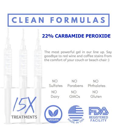 Teeth Whitening Refill Kit for Home Use - 3 X 5cc Syringes Carbamide Peroxide 22% Gel - Buy Online on GoSupps.com