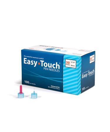 Easy Touch Insulin Pen Needles 30G 5/16-Inch/8mm Box of 100
