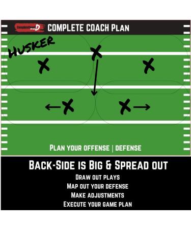 Coach D's Double-Sided Dry Erase Clipboard for Flag Football & Tackle - Plan Offense & Defense Easily - Includes Bonus Whistle & Marker - Buy Online on GoSupps.com